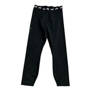 YITTY Major Label Shape Wear Black Leggings Cropped YITTY Logo Sz L